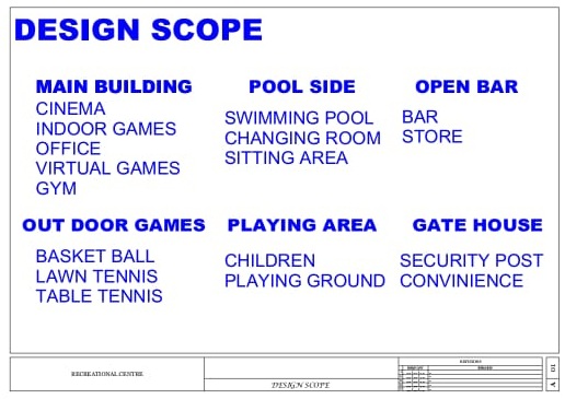 Chief Kessington Adebutu Recreation Centre, Ogere (Design Scope)