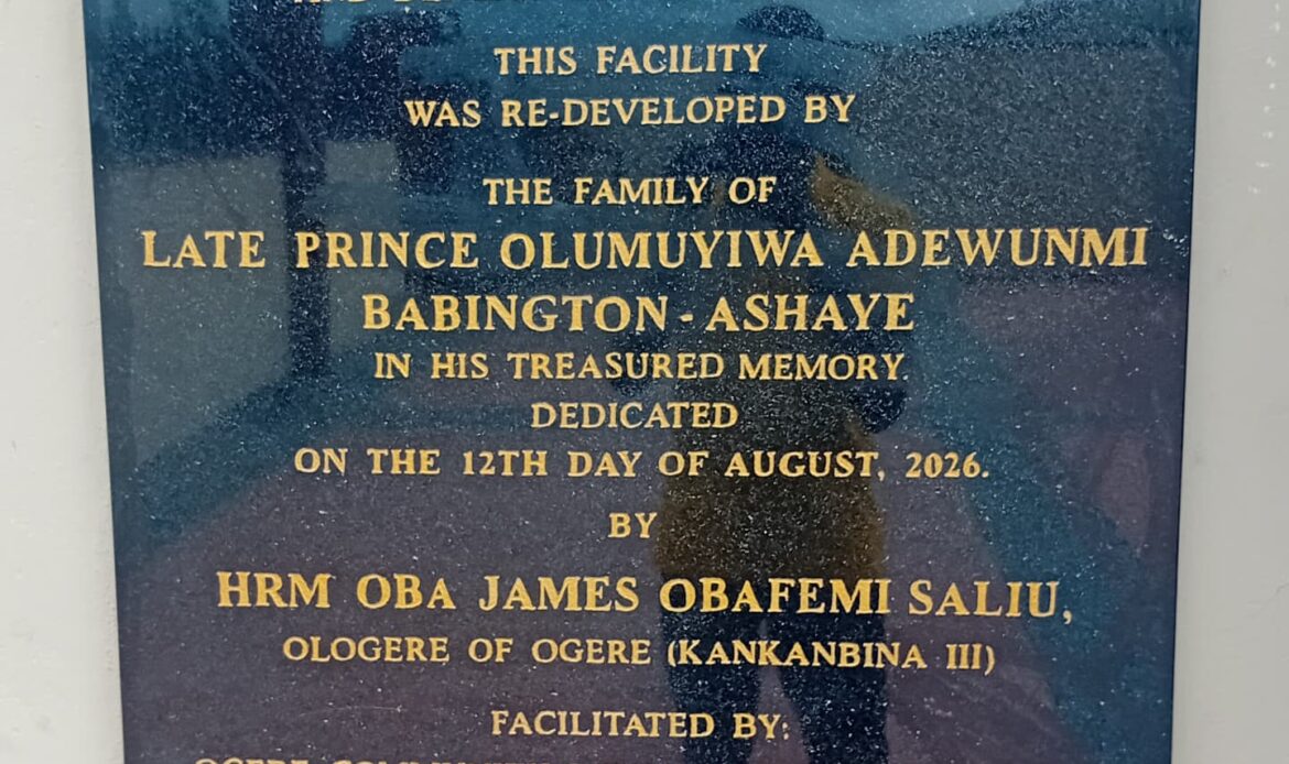 Prince Olumuyiwa Adewunmi Babington Ashaye Center for the Elderly