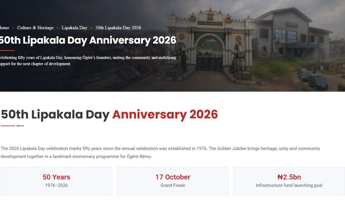 Ogere Remo 50th Lipakala Day 2026